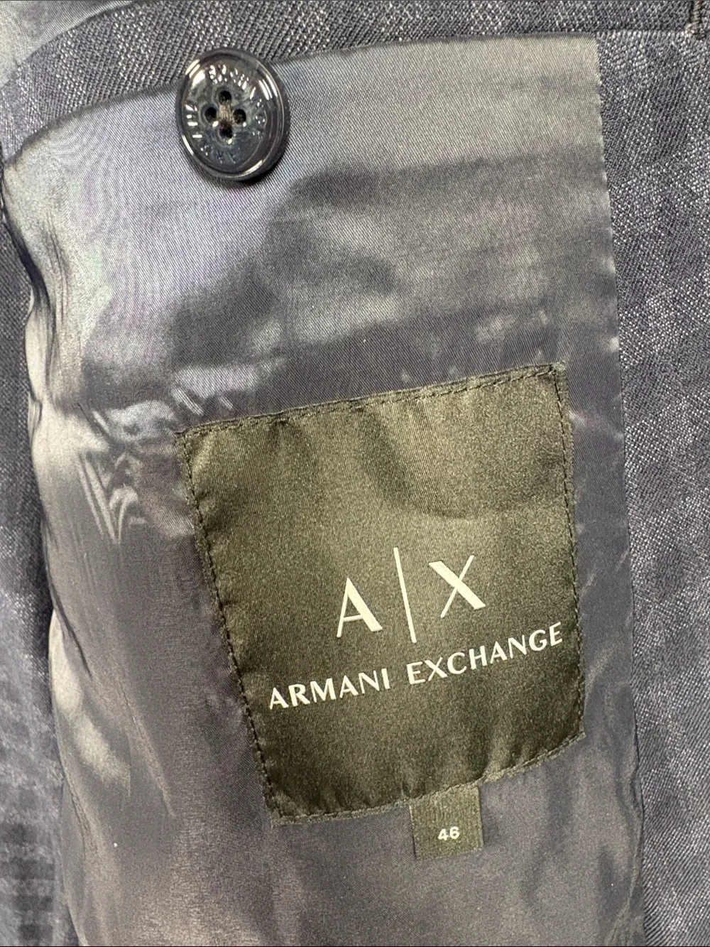 ARMANI EXCHANGE A/X New Men's Navy Grid Two Button Blazer size 46